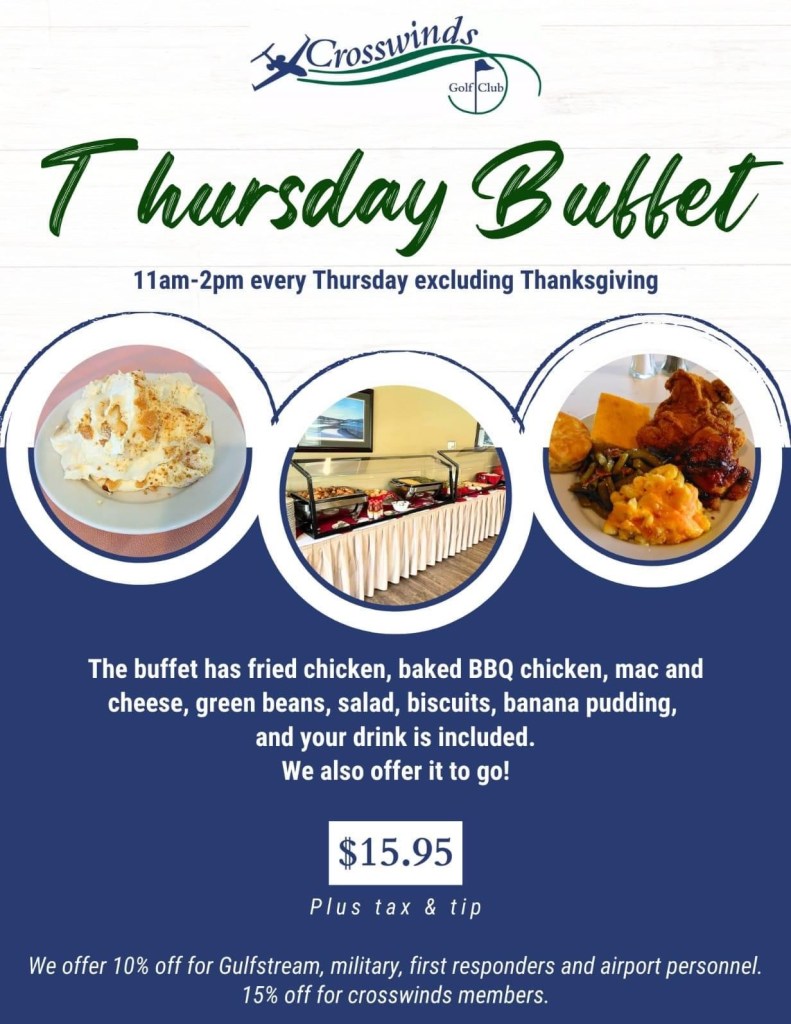 Grille 19 Thursday Buffet Menu